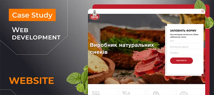 A case of creating a business card site for Miron TM
