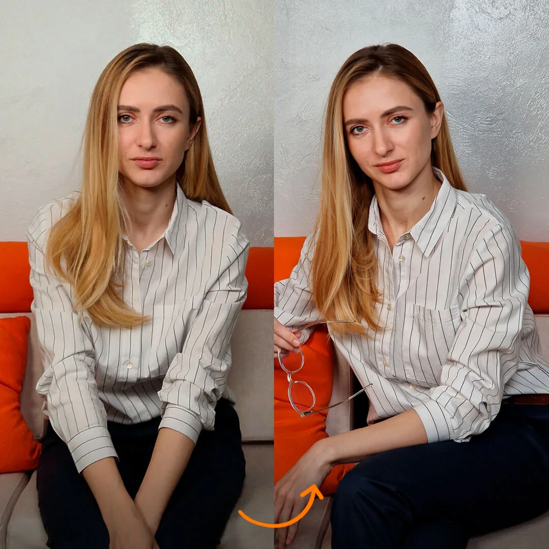 Готова к диалогу - идея для фотосессии офисной девушке Идея для фото девушке - Готова к диалогу