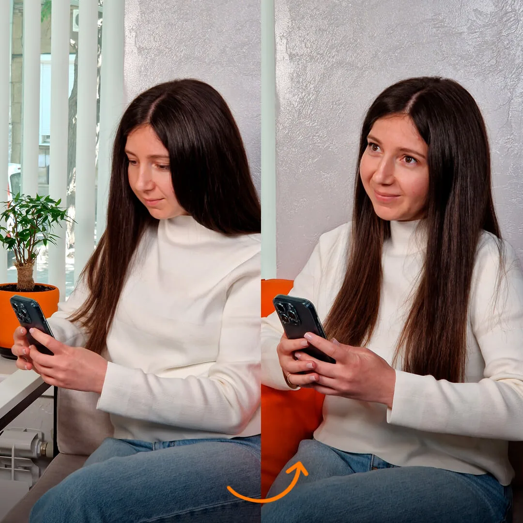 Собеседница - удачная поза для фотографии на работе Позинг для фотосессии - Собеседница