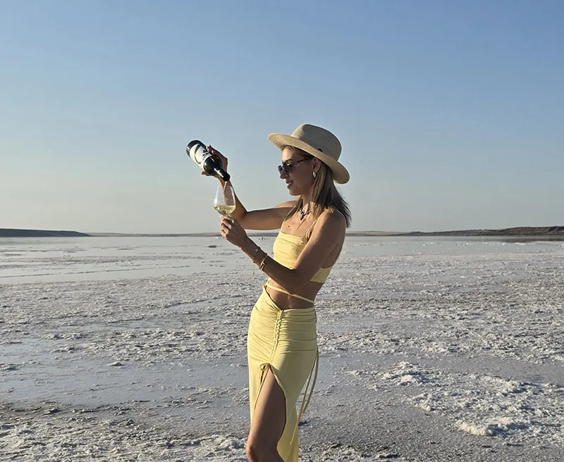 Закат на Куяльницком лимане